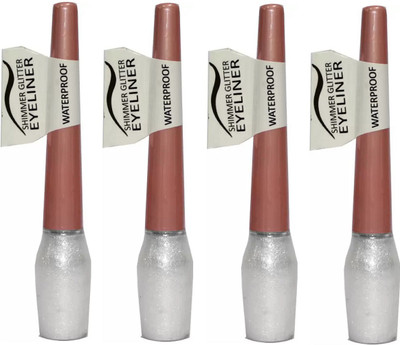

beauty hub Waterproof Shimmer Glitter Eyeliner (White) 4 Pc X 6 ml(White)