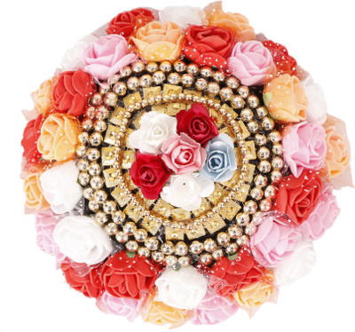 

HONBON Artificial Juda Hair Accessories For Women and Girls with Flower Work Juda For Festives Designer Stone Bridal Wedding party Bun(Multicolor)