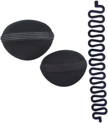

Osking Braids Tools And Hair Base For Women And Girls Hair Accessory Set (Black) Combo Of 3 Hair Accessory Set(Black)