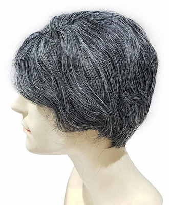 

CRIBE Synthetic Wigs For Old Men, Black White, 40 Grams, Pack Of 1 Hair Extension