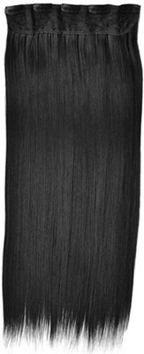 

CRIBE Straight Dark Black Clip In Hair Extension