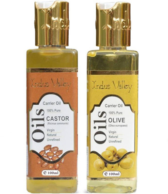 

Indus Valley Virgin Olive Oil With Pure Castor Carrier Oil (Combo Kit) Hair Oil(200 ml)