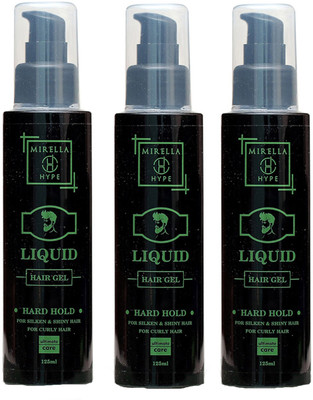 

MIRELLA HYPE combo 3 pack hair gel liquid green Hair Gel(375 ml)