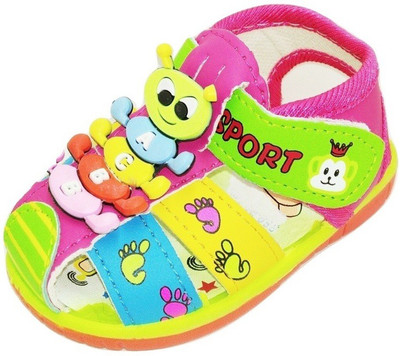 

Hooh Boys & Girls Velcro Peep Toes(Pink, Pink;blue;red