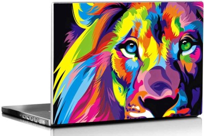 PIXELARTZ Laptop Skin - Lion - Colorful Artwork - HD Quality - 15.6 Inches 3M Vinyl Paper Laptop Decal 15.6