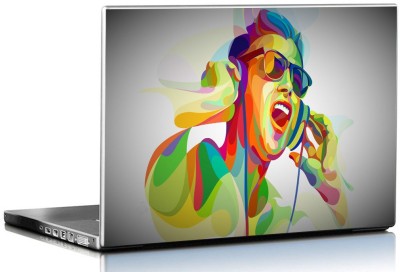 PIXELARTZ Laptop Skin - DJ Boy Abstract Art - HD Quality - 15.6 Inches 3M Vinyl Paper Laptop Decal 15.6