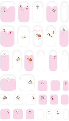 

withshyan Self Adhesive Trendy Nail Art Stickers, Naked Pink(Multicolour)