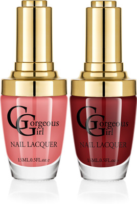 

Gorgeous Girl Glossy Nail Lacquer Bulganian Rose-04 & Burnt Sienna-16(Pack of 2)