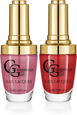 

Gorgeous Girl Glossy Nail Lacquer Rose Wood-03 & Red Wood-26(Pack of 2)