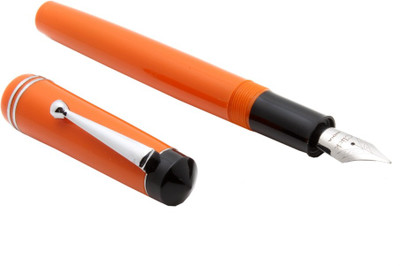 Ledos Stylish Eternity Acrylic With Fine Nib 3 in 1 Ink Filling System Orange Fountain Pen(Ink Color - Converter Mechanism)