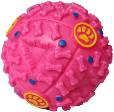 

Furious3D High Quality Dogs Interactive Squeaky Giggle Quack Dog Toy Ball-Pet(PINK) Plastic Ball For Dog