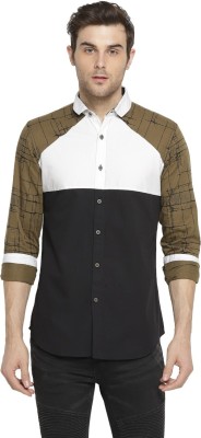 CAMPUS SUTRA Men Checkered Casual White, Brown, Black Shirt