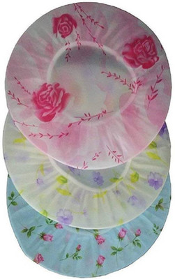 Glamezone Reusable Elastic Water Proof Shower Cap Set of 3