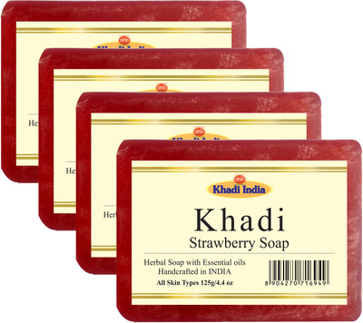 

Khadi Real Strawberry Soap(125 g, Pack of 4)