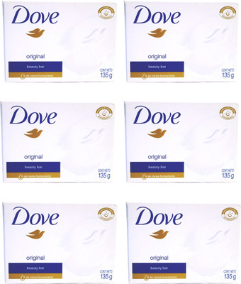 

Dove Imported (Made in Germany) Original Soap Beauty Bar, 135g each (810 g, Pack of 6)(810 g, Pack of 6)