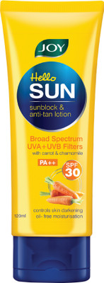 

Joy Hello Sun SunBlock & Anti-tan Lotion SPF30 (120ml) - SPF 30 PA++(120 ml)