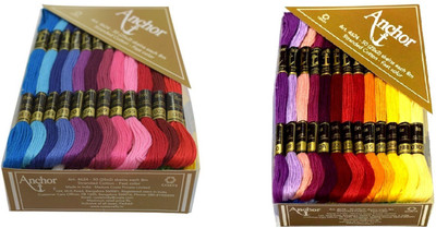 ANCHOR MultiColor Fast Color Skeins Set of 100 Thread(8 m Pack of100)