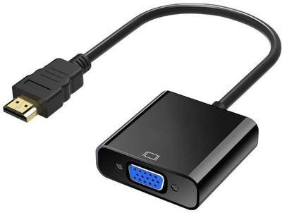 

SACRO TV-out Cable GTO_423G HDMI to VGA Cable compatible for laptop/PC/TV/Tablet/Projector/Xbox(Black, For Computer)