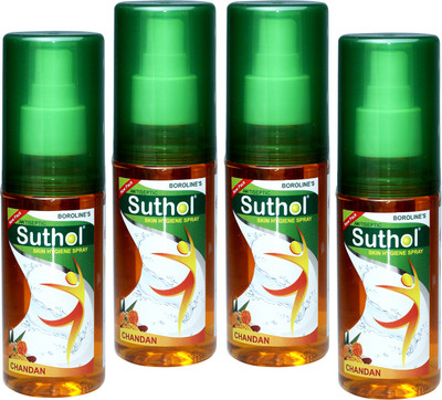 

Boroline's Suthol Chandan Spray 100ML Combo Pack of 4 (100ML X 4) Antiseptic Spray(400 ml, Pack of 4)