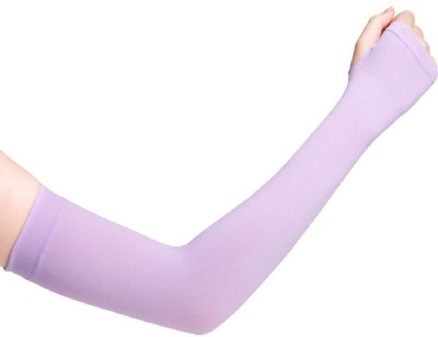 PinKit Nylon Arm Sleeve For Men & Women(Free, Purple)