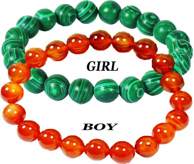 fashion for sure Stone Turquoise, Carnelian Bracelet Set(Pack of 2)