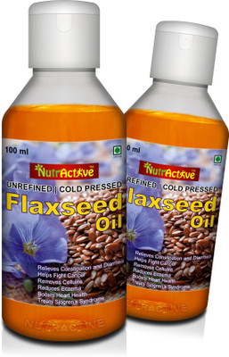 

NutrActive 100% pure flaxseed oil with Omaga-3 ( 200 ml )(200 ml)