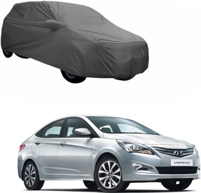ANLOPE Car Cover For Hyundai Fluidic Verna 4S (With Mirror Pockets)(Grey)