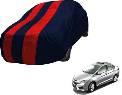 COVERPLANET Car Cover For Honda City i-Vtec (With Mirror Pockets)(Red, Blue)