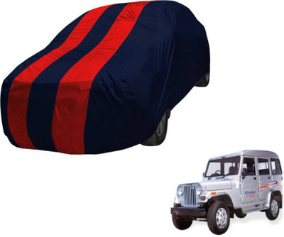 ANLOPE Car Cover For Mahindra Marshal (With Mirror Pockets)(Red, Blue)