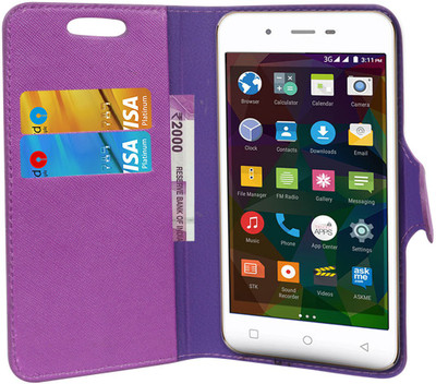 CHAMBU Flip Cover for BSNL Penta Smart PS501(Purple, Shock Proof)