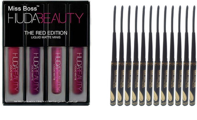 

Miss Boss lipstick red edition 16 ml, and rich color eyeliner combo(Set of 2)