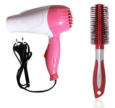 

Fully Hair Blow Dryer With Hair Brush Comb, Hair Comb, Parlour Use Accessories For Hair Styling, Hair Styling Tools(Set of 2)