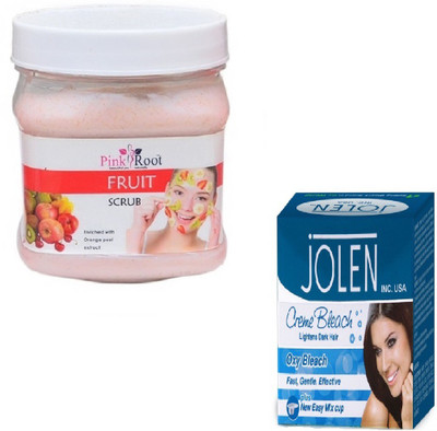 

Biocare FRUIT SCRUB 500GM WITH JOLEN OXY BLEACH 28GM(Set of 2)