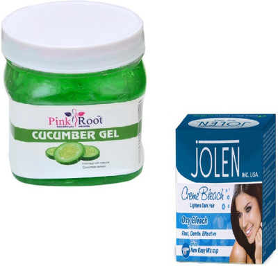 

Pink Root CUCUMBER GEL 500GM WITH JOLEN OXY BLEACH 28GM(Set of 2)