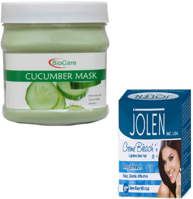 

Biocare CUCUMBER MASK 500GM WITH JOLEN OXY BLEACH 28GM(Set of 2)