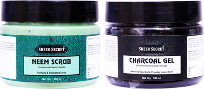 

Sheer Secret Neem Scrub 300ml and Charcoal Gel 300ml(Set of 2)