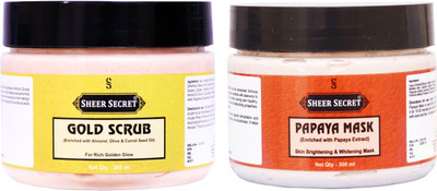 

Sheer Secret Gold Scrub 300ml and Papaya Mask 300ml(Set of 2)