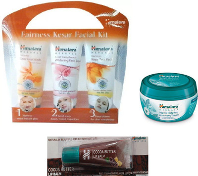 

Himalaya Fairness Kesar Facial Kit, Winter Defence Moisturzing Cream, Cocoa Butter Lip Balm(Set of 3)