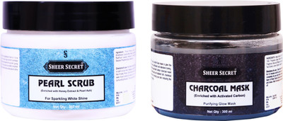 

Sheer Secret Pearl Scrub 300ml and Charcoal Mask 300ml(Set of 2)