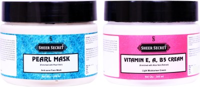 Sheer Secret Pearl Mask 300ml and Vitamin-e Cream 300ml(2 Items in the set)