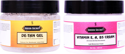 

Sheer Secret De-tan Gel 300ml and Vitamin-e Cream 300ml(Set of 2)