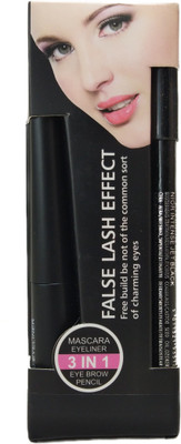 

MAC ME EYELINER MASCARA EYEBROW PENCIL SET..(Set of 3)