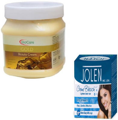 

Biocare GOLD CREAM 500GM WITH JOLEN OXY BLEACH 28GM(Set of 2)