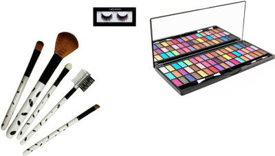 

Ladymode EyeLash And Eye shadow(51 shade's) And Makeup Brush(Set of 3)