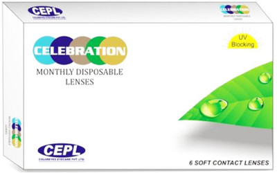 

Celebration minus5.75 Monthly Disposable Spherical Contact Lenses Monthly Contact Lens(-5.75, Clear, Pack of 6)