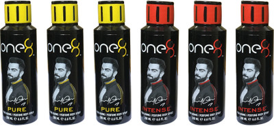 

one 8 Pure & Intense (Pack of 6) Perfume Body Spray - For Men & Women(1200 ml, Pack of 6)