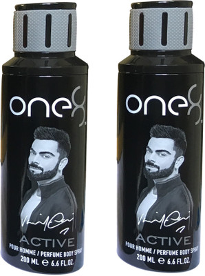 

one 8 ACTIVE (Pack of 2) Perfume Body Spray - For Men & Women(400 ml, Pack of 2)
