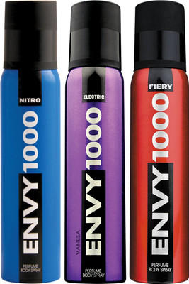 

envy nitro,electric,fiery Body Spray - For Men(360 ml, Pack of 3)