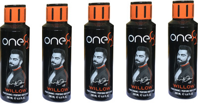 

one 8 WILLOW (Pack of 5) Perfume Body Spray - For Men & Women(1000 ml, Pack of 5)