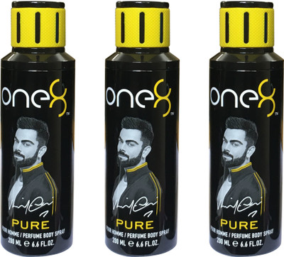 

one 8 PURE (Pack of 3) Perfume Body Spray - For Men & Women(600 ml, Pack of 3)
